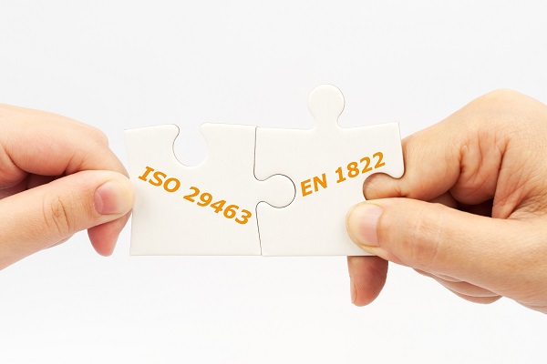 Стандартный фильтр стандарта HEPA ISO 29463 против EN 1822